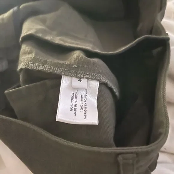 Proenza Schouler Army Green/Tan Streaks Shorts 4 - Picture 7 of 7